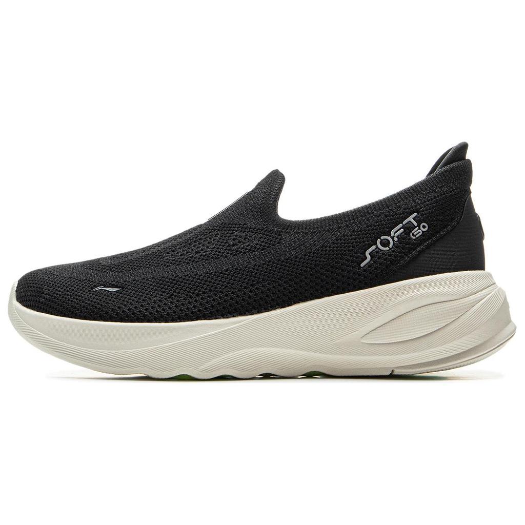 Li Ning SOFT GO 2 Dämpfung Rutschfest Abriebfest Leicht Rückprall Niedrig geschnitten Freizeitschuhe Damen Schwarz AGLV018-9
