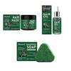 Máscara Capilar + Sabonete Shampoo + Óleo para Crescimento Capilar, Erva Usman & Folha de Cipreste Oriental, Hidratante, Hidratação, Reparação & Crescimento, Crescimento Capilar Natural T