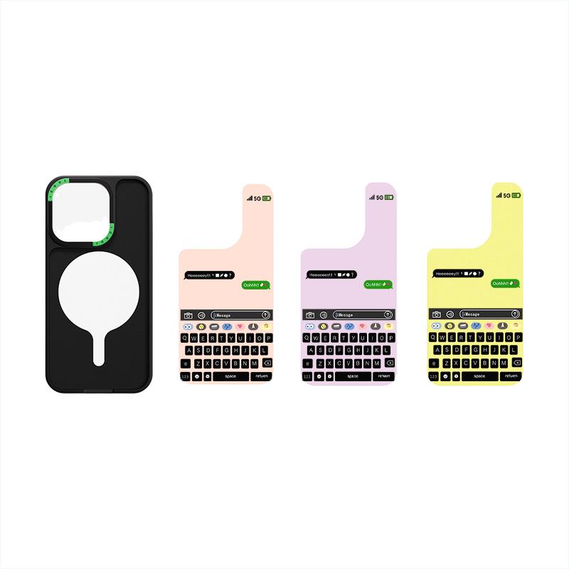 Backplane Magnetic Mobile Phone Case Apple 14pro High-value PC Hard Case Iphone15pro Anti-drop Protective Case 15pm