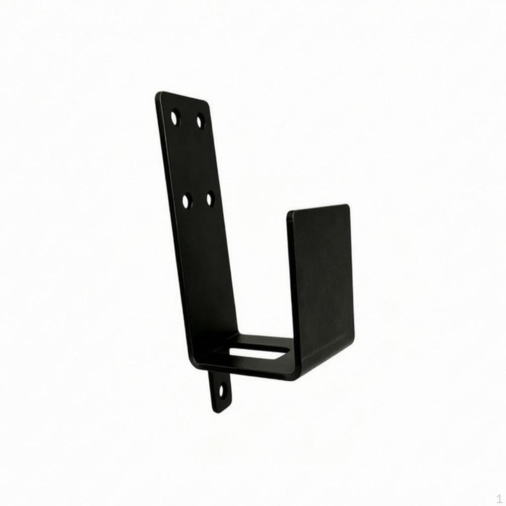 Wall-Mounted Bracket Black Brackets Long-Lasting for Gate