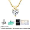 Fashion Real Moissanite Heart Pendant Necklace 1ct D Color Heart Diamond Pure S925 Sterling Silver for Women Wedding Fine Jewelry