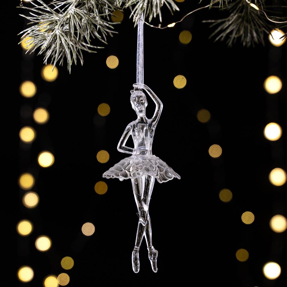 Acrylic Acrylic Christmas Pendants Transparent Hanging Pendant Crystal Christmas Ornaments Clear Simulation Angel Hanging Decor