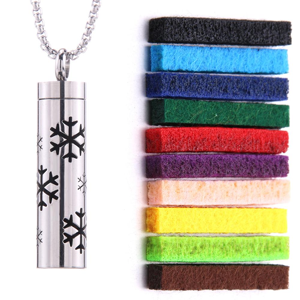 New Aromatherapy Jewelry Necklaces Essential Oil Diffuser Necklace Stainless Steel Open Locket Aroma Scent Perfume Necklace