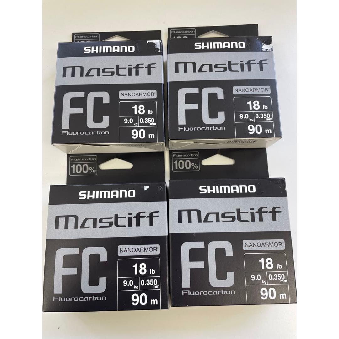 Б/у леска Shimano Mastiff FC 18lb, 4 комплекта, флюорокарбоновая леска Fluoroline