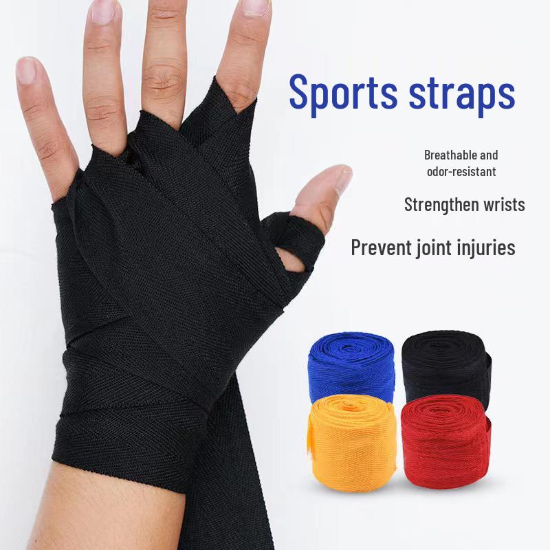 Pro Training Cotton Boxing Wraps - Elastic Hand Protectors & Resistance Bands