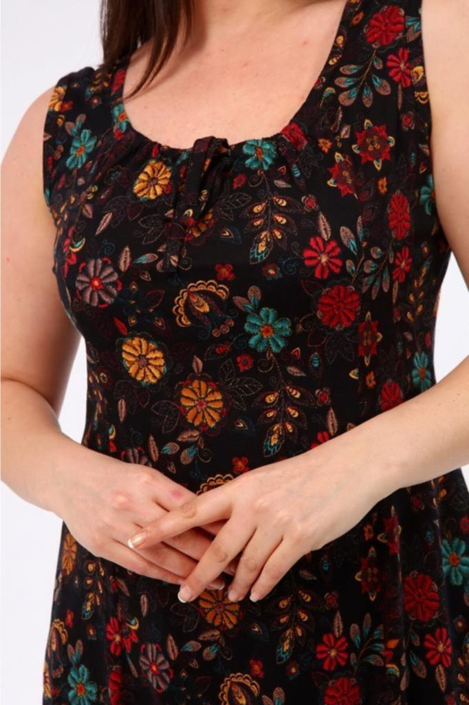 Damen Übergröße Kleid Dicke Träger Ärmellos Mit Cups Baumwolle Gekämmte Baumwolle Plus Size Kleid