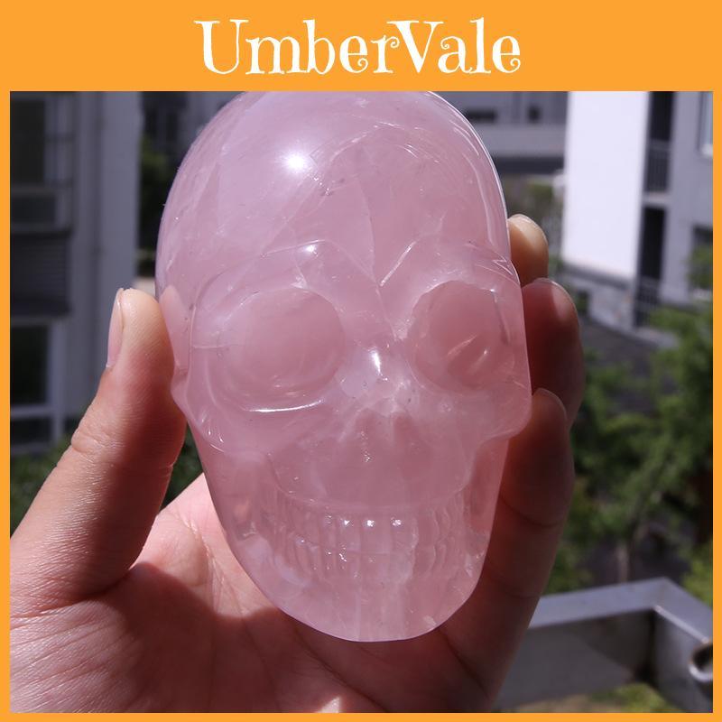 Modern Pink Skull Sculpture Handmade Art Piece For Display Collection Gift Giving