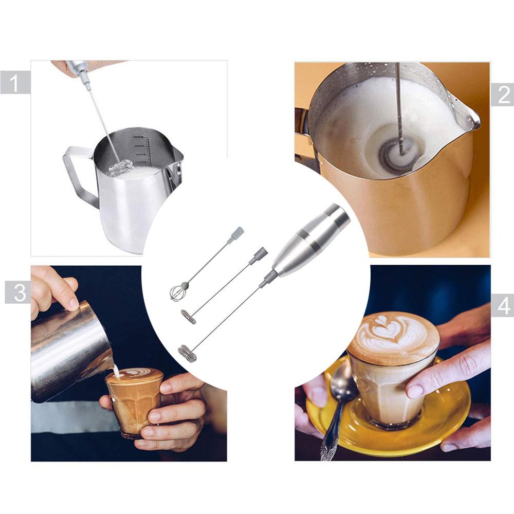 Zestaw spieniacza do mleka Mieszadło do jajek Akumulatorowy 19000 obr./min Ręczny