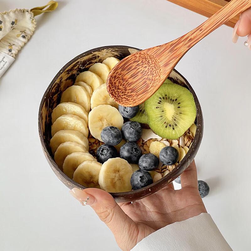 Natural Coconut Bowl with Spoon Set