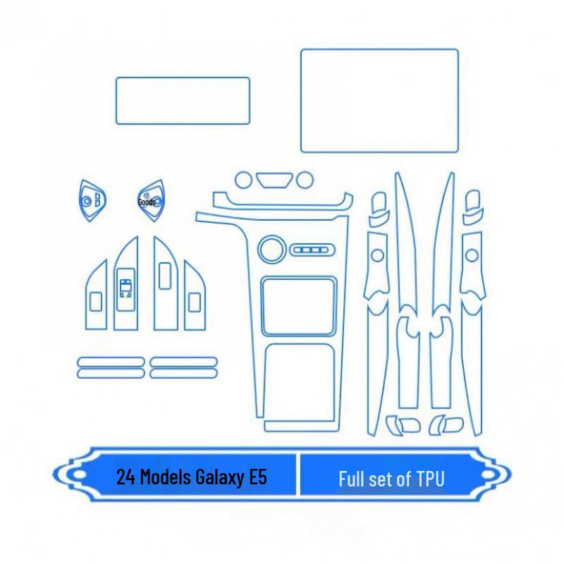 Geely Galaxy E5 Center Console Film - High/Low Temp Resistant Interior Protection Accessories