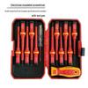 13-Piece Insulated Screwdriver Set with Live Wire Tester for Electricians