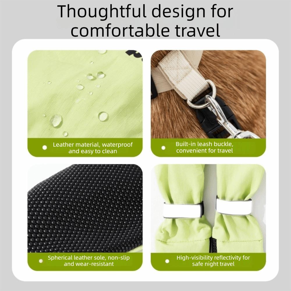 Anti-dirty Dog Foot Covers Waterproof Puppy Shoe Cover Suspenders Four-Legged Pants  Going Out