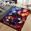 Anime Characters with Fiery Design suitable as a non-slip mat for the living room or bedroom sofa