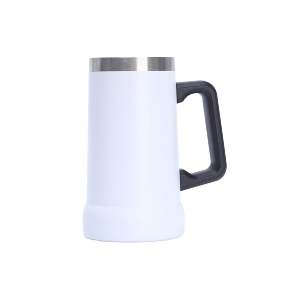 24 OZ Thermal Drink Mug Stainless Steel Insulated Beverage Cup Drinkware Thermos Cup  Pub белый