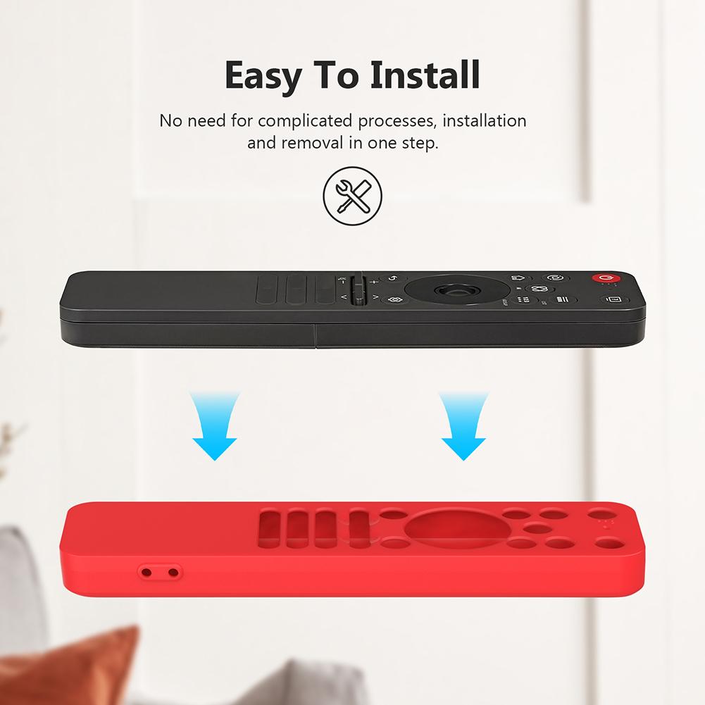 Silicone Cover Anti-Slip Protective Case Lightweight Shockproof Remote Case Compatible with 2025 LG OLED Smart TV