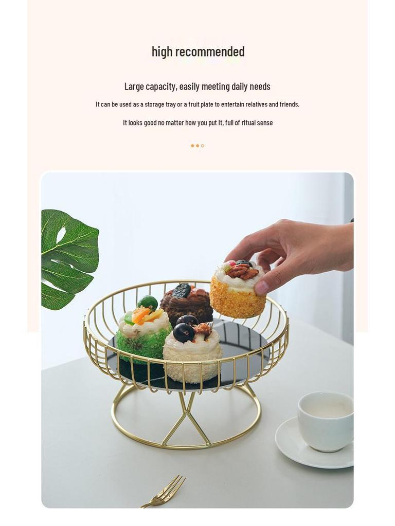 Elegant Fruit and Snack Display Tray for Living Room Coffee Table