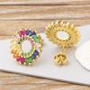 Nidin New Design Bohemian Rainbow Rhineston Crystal Earrings For Women Luxury Fashion Colorful Party Anniversary Jewelry Gifts