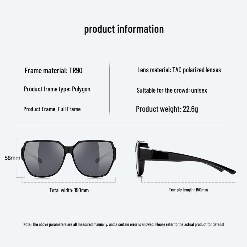 Castman Unisex Polarisierte Übergrößen-Sonnenbrille