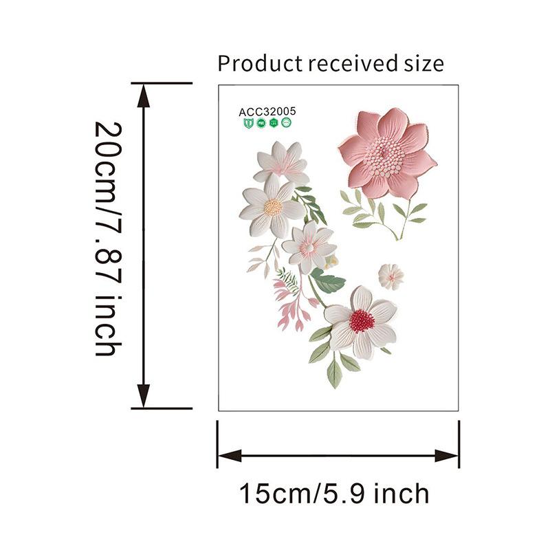 Green Plants Rose Daisies Peony Flowers Leaf Switch Stickers Home Decoration Wall Stickers Self-adhesive
