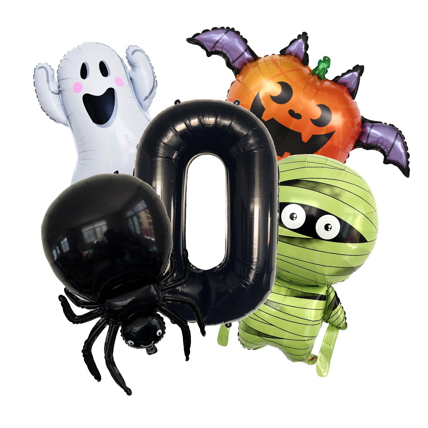 

Halloween Balloon Set Party Ghost Pumpkin Horror Decoration Foil Balloon Scene Arrangement Halloween number