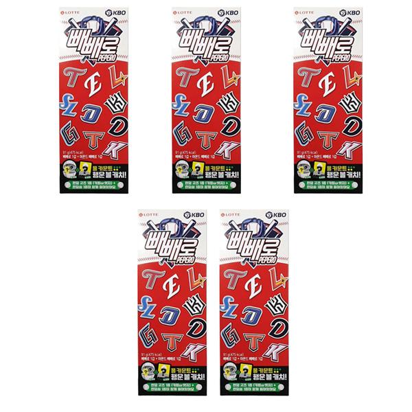Lotte Pepero KBO Special Edition 91g x 5 Packs