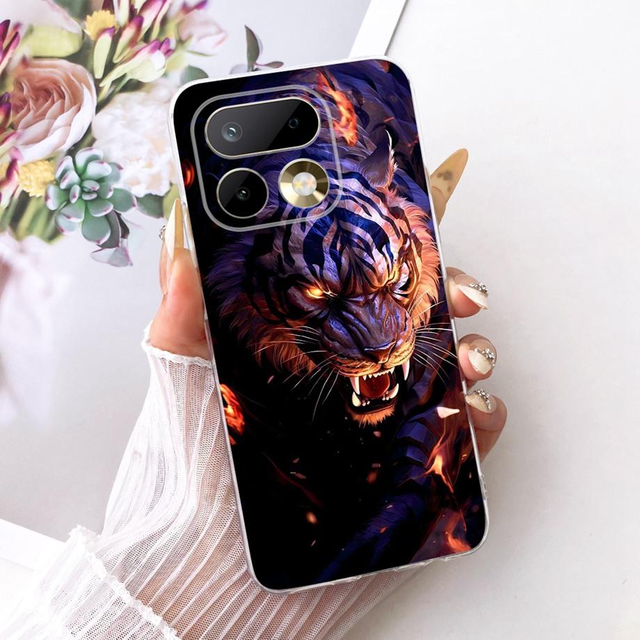 Für Realme 16 Pro Pro+ Handyhülle Weiche Klare Silikonhülle Schmetterling Drache Katze Blumengemälde Bumper RMX5121 RMX5131 Fundas