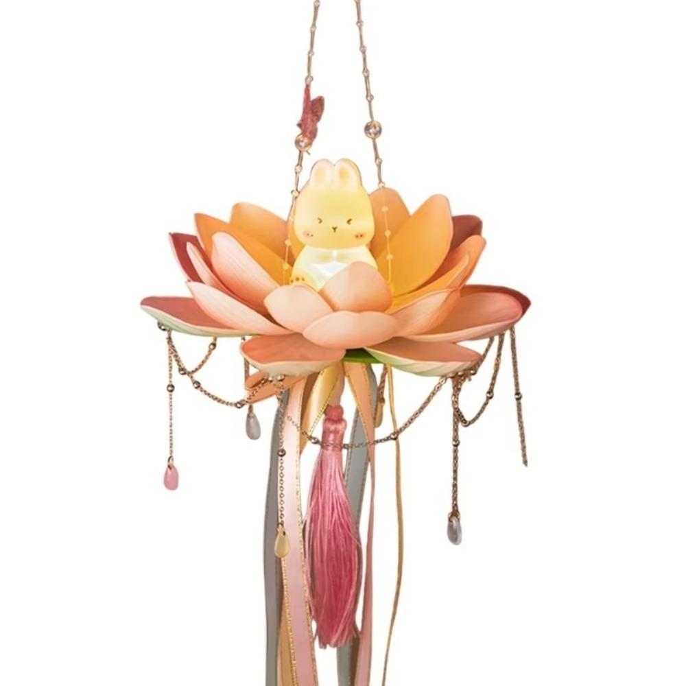 DIY Rabbit Lotus Lantern Material Package Mid-Autumn Festival Lantern  Festive Atmosphere