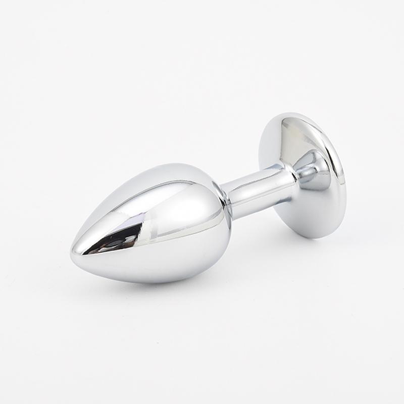 Anal Plug 3 Sizes Colored Crystal Stainless Steel Butt Plug For Women Stimulator Anal Sex Toys For Couples Prostate Massager