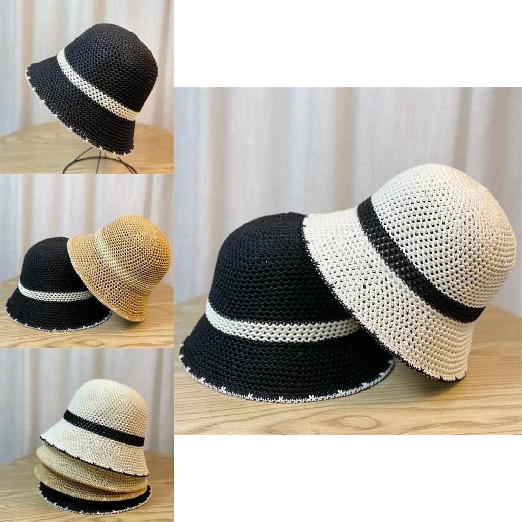 Fashionable Round Top Wide Brim Fisherman Hat For Women Ideal For Sun Protection And Breathability