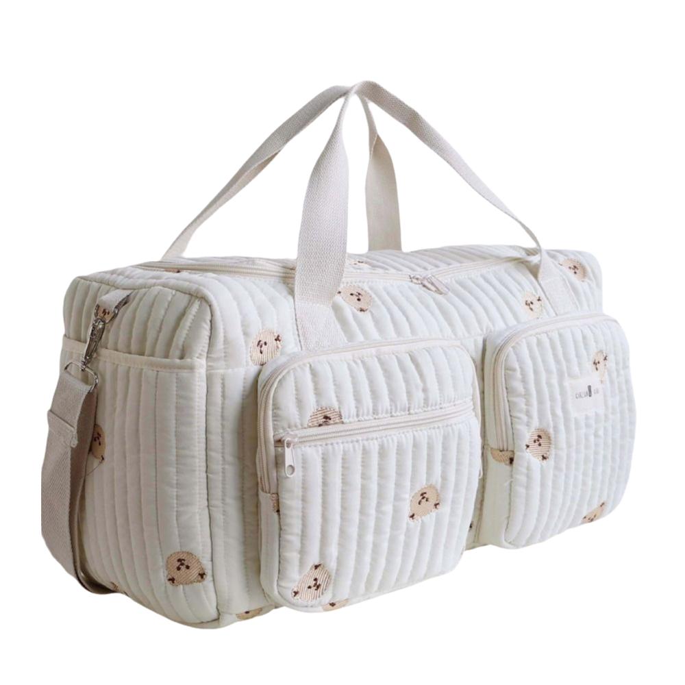 Little Bear Embroidered Mommy Bag Large Capacity Handbag  for Travel Outdoor
