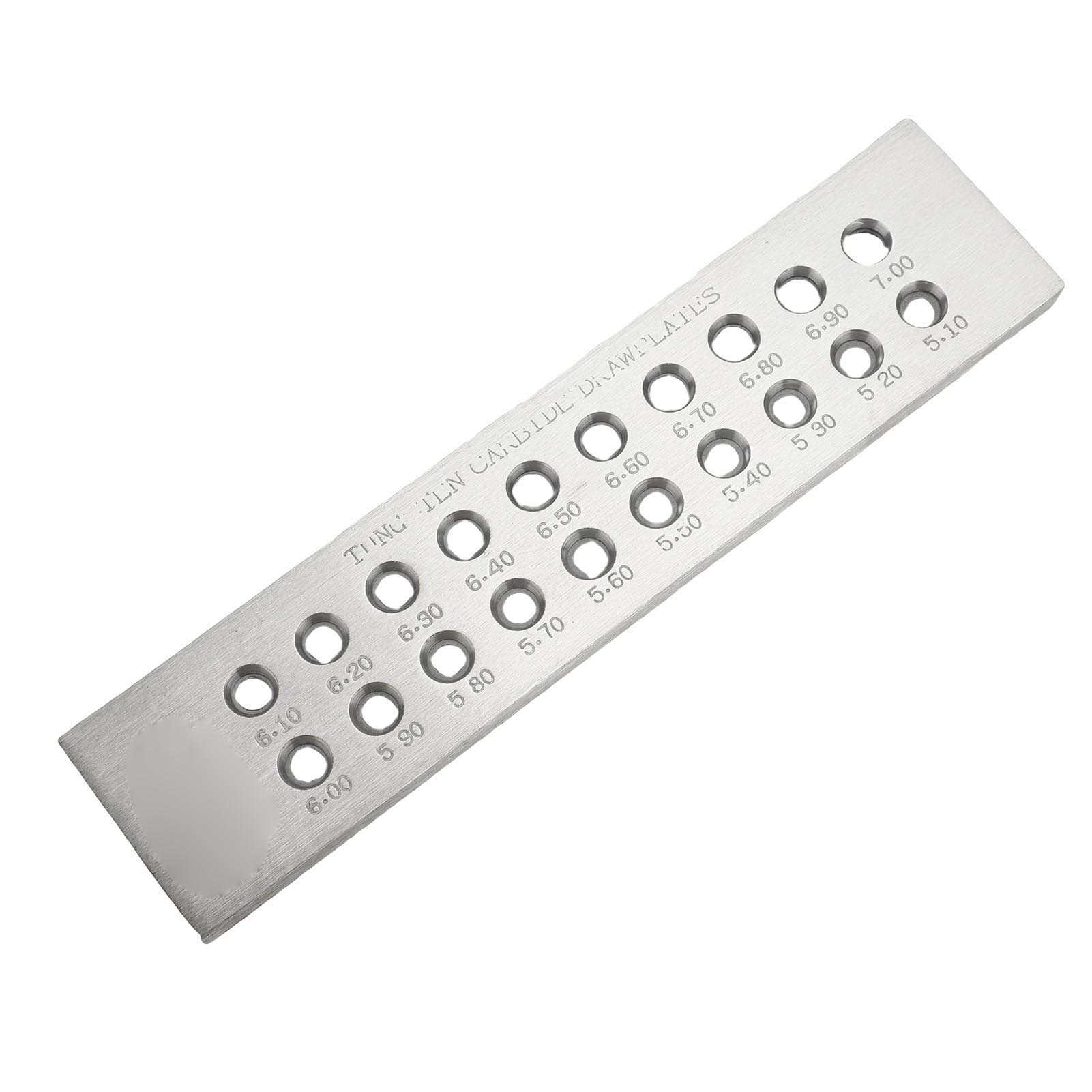 Jewelry Wire Drawplate 5.1 7.0mm Tungsten Carbide Round Draw Plate 3 Row Holes for Jewelers
