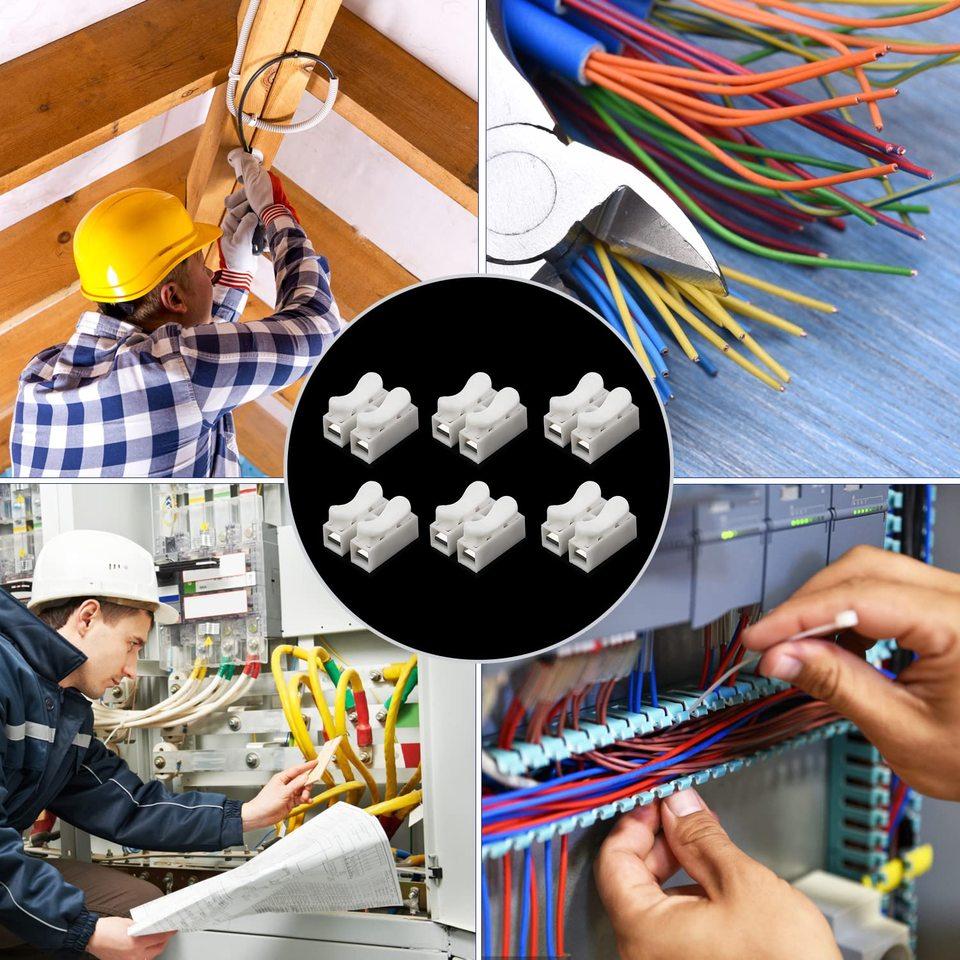 20pcs Wire Connectors No Solding Welding Quick Cable Wire Connector No Screw Terminal Block Spring Clamp