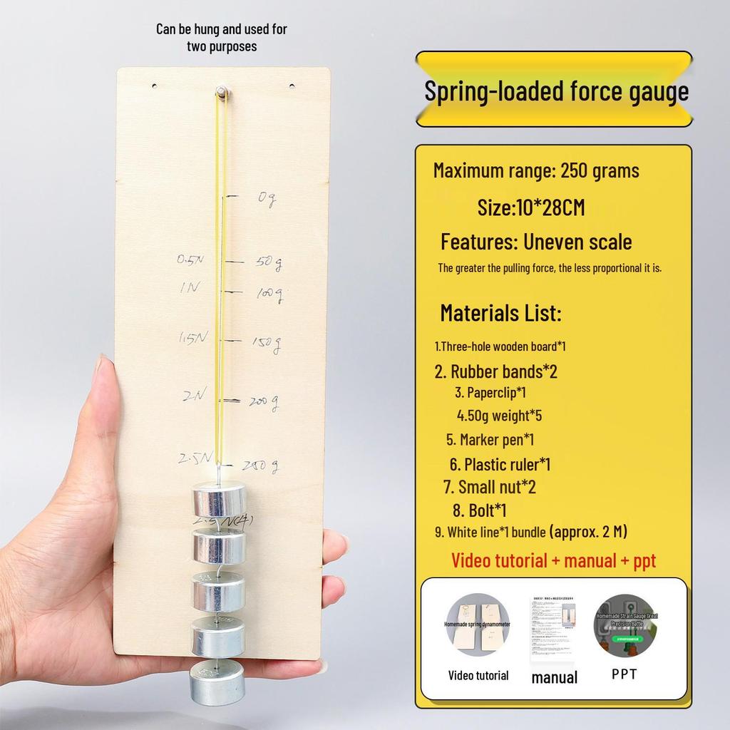 DIY Physics Force Meter Kit for Junior High Students
