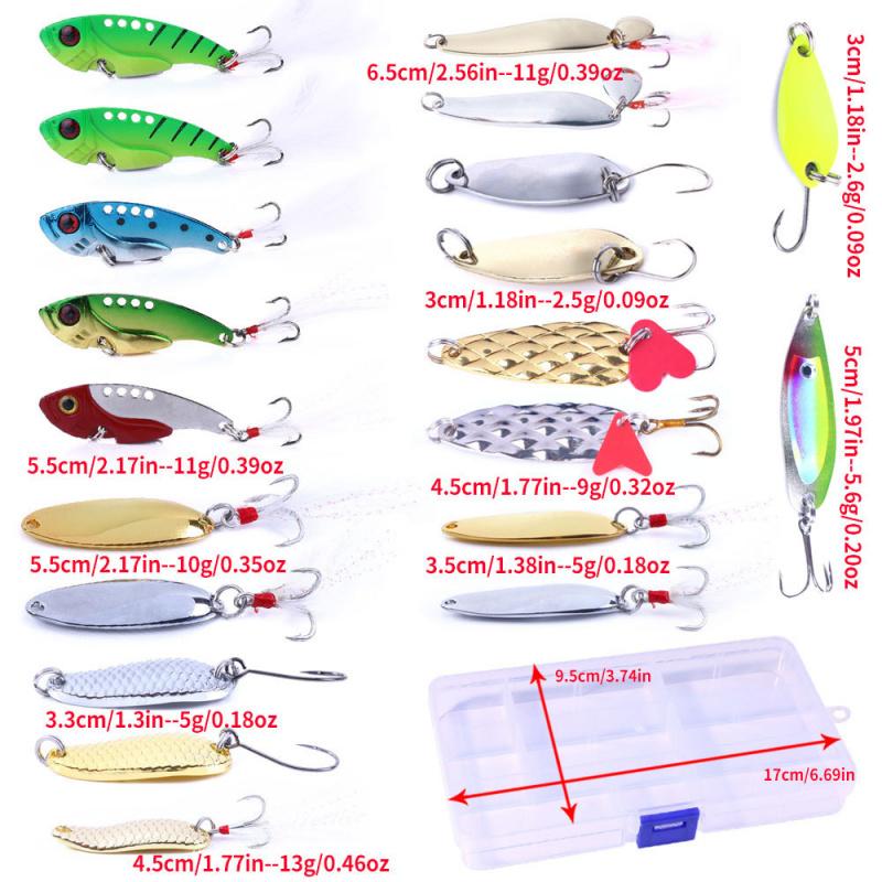 High Simulation Lure Set Long Casting Jigging Spinner Soft Bait Minnow Combination Full Swimming Layer Lure Fishing Gear Set