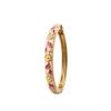 Enamel Flower Bangle Colorful Women's Hand Bracelet Fashion Vintage Cloisonne Bangle  Jewelry Gifts