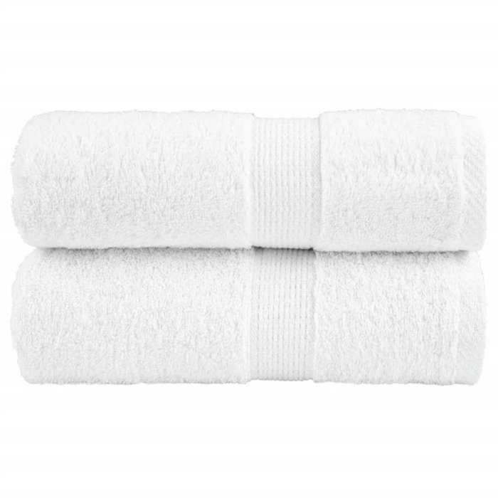 VidaXL Serviettes de toilette premium SOLUND 2 pièces Blanc 30 x 30 cm 600 g/m² 137116