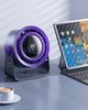 USB Rechargeable Bladeless Desktop Fan with High-Speed Turbine & Digital Display