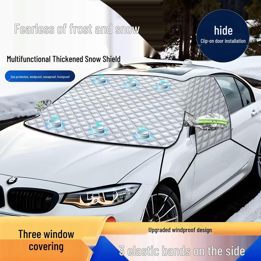 Magnetic Winter Car Snow and Frost Cover for Front Windshield