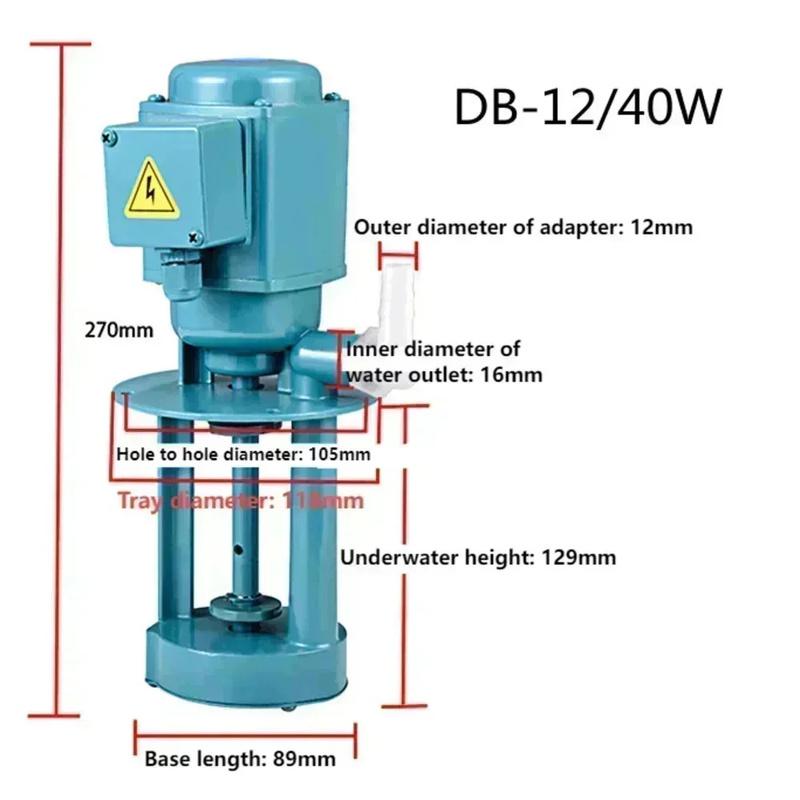 220V 380V 40W 12L/min Machine Tool Cooling Pump Lathe Oil Pump Electric Pump For Flushing Cooling Medium