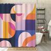 1pc Abstract Creative Art Geometric Line Aesthetic Shower Curtain, Contains 12 Hooks Shower Curtain, Bathroom Decoration