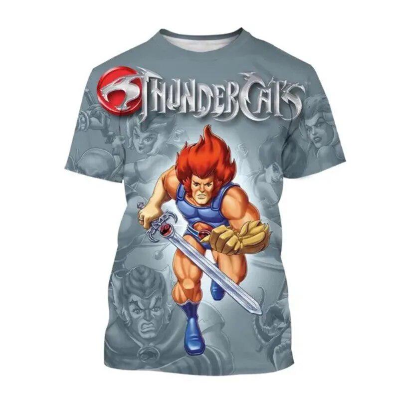 Summer Thundercats 3D Print T-Shirts Anime Streetwear Men Fashion Short Sleeve T Shirt O-Neck Male Tees Tops Clothing