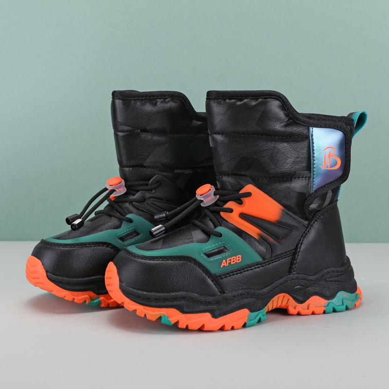 Детская зимняя противоскользящая износостойкая и мягкая теплая спортивная обувь с высоким — фото 24