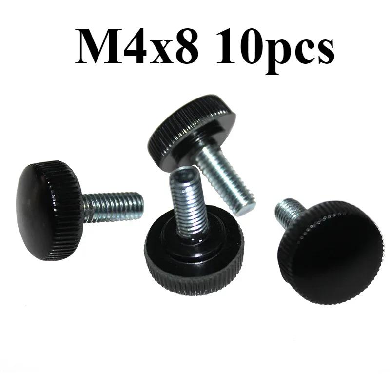 4.8 Grade carbon steel Screw Screw Bolt M3 M4 Metric Male x 6-35mm Thread Legnth With phenolic plastics knurling Head