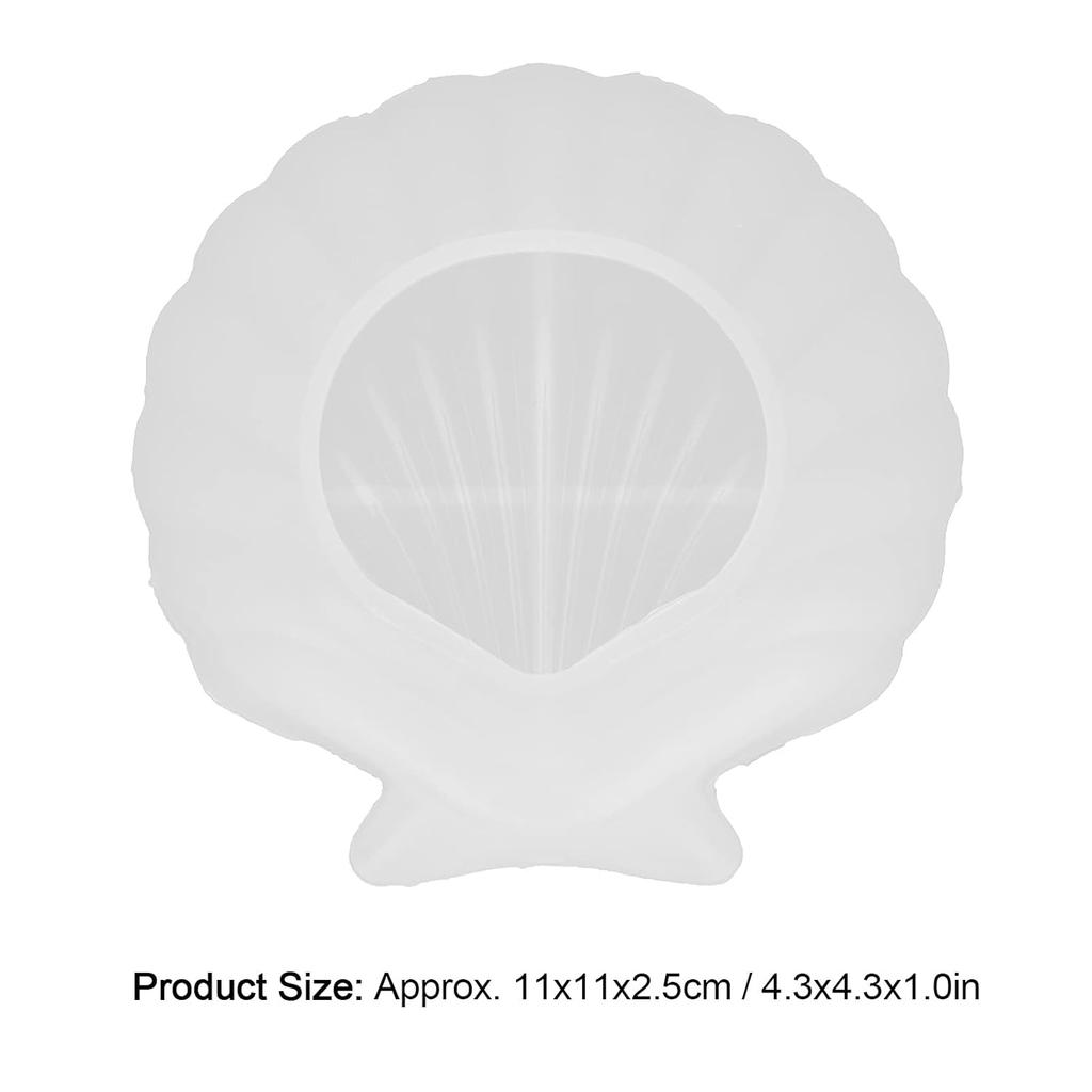 Shell Jewelry Tray Resin Mold, DIY Tray Resin Silicone Seashell Silicone Storage Plate Easy to Demold Seashell Storage Plate Silicone for DIY Crafts