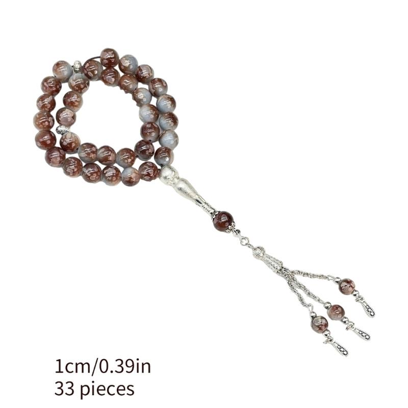 Comfortable Beaded Bracelet Rosary Chain Stylish Wrist Jewelry Beads Bracelet Religious Jewelry Suitable for Meditation