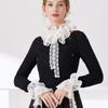 Ruffle Faux Collar Cuffs Sleeves Collar Insert Outfit Enhancer for Office Women Various Occasion Clothing Accessory