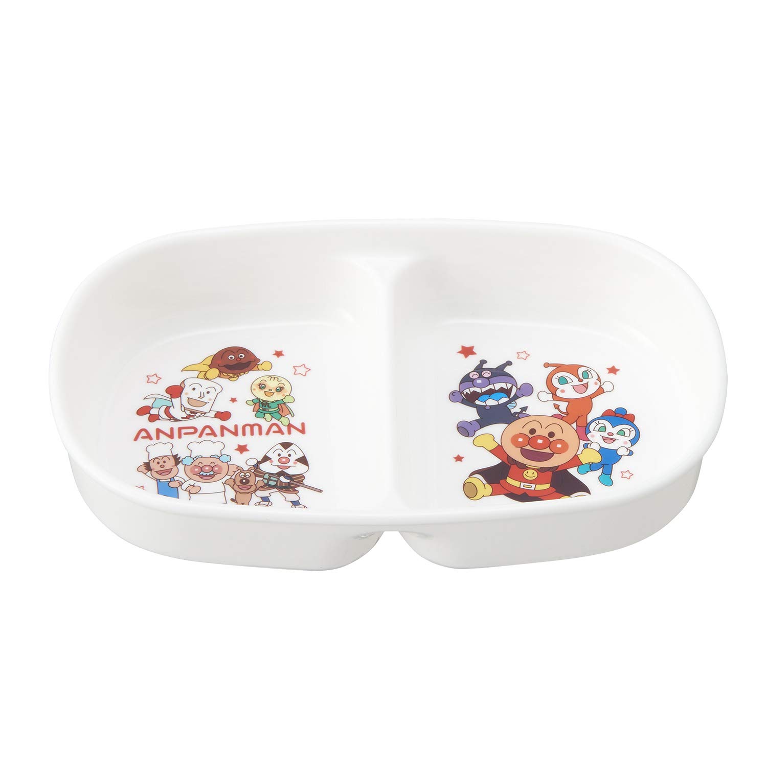 

LEC Anpanman Divided Plate x 11 x 3 and Boilable (17 cm) Microwave, Dishwasher, белый