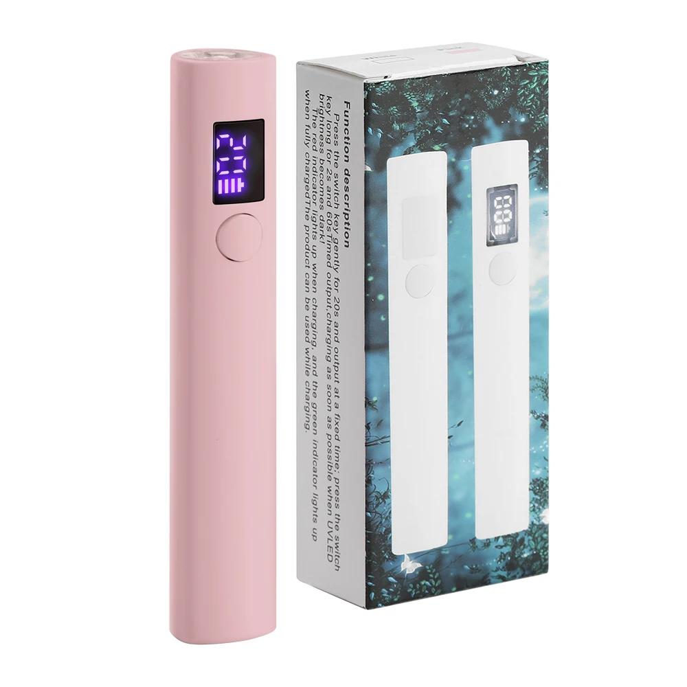 

Handheld UV Led Nail Lamp Nail Dryer Nail Light For Curing All Gel Polish Rechargeable Quick Drying Manicure Lamp Nail Art Tools USB розовый