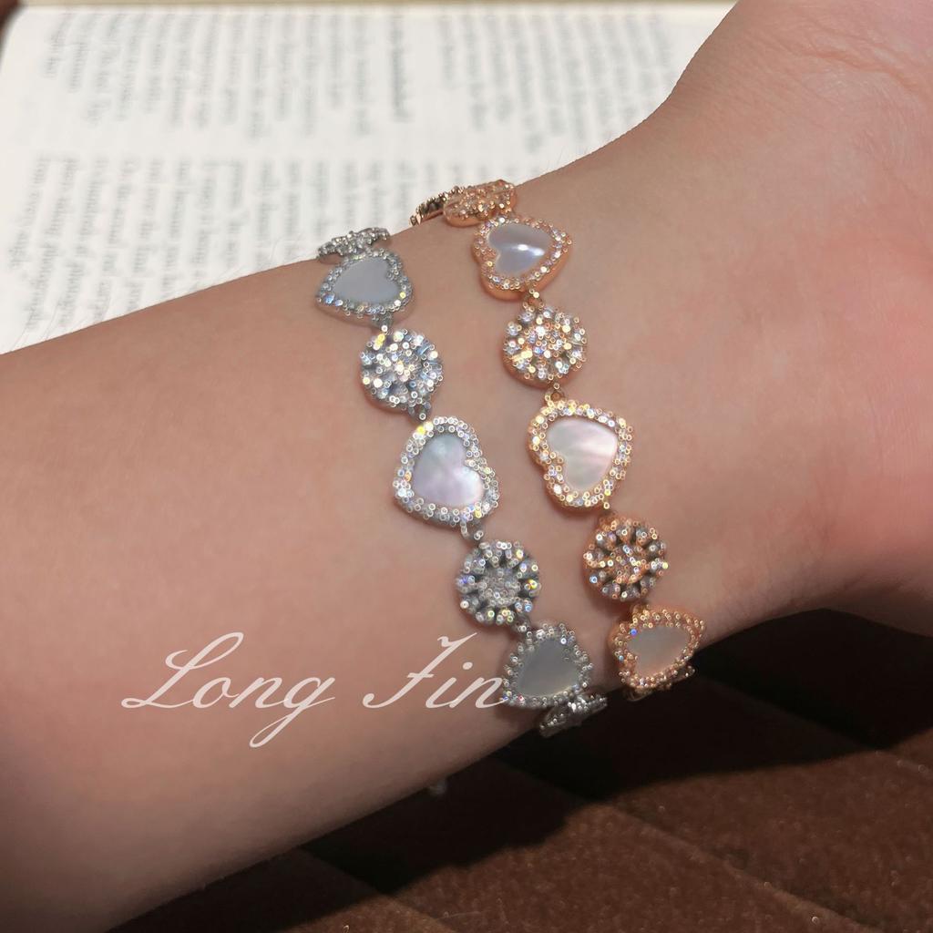 French Retro Sweet Shell Love Bracelet Niche Girl Heart Versatile High Sense Fashion Design Light Luxury Jewelry