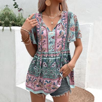 Letnia damska koszulka na co dzień z nadrukiem wakacyjnym Bohemia T-shirty i topy
